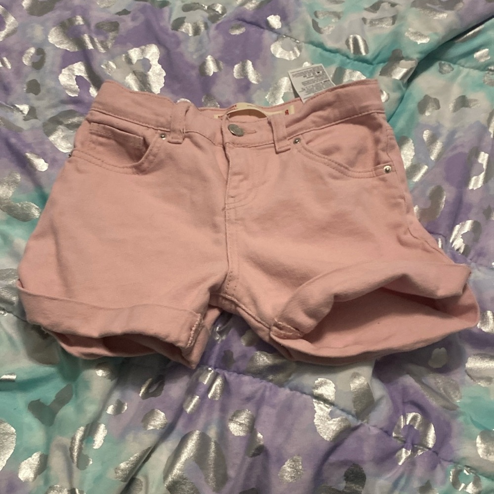 Levi pink girls shorts size 8